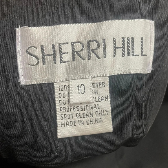 NWT Sherri Hill Formal Gown Dress 9601 Black size 10 Prom Evening Wedding - Picture 3 of 8